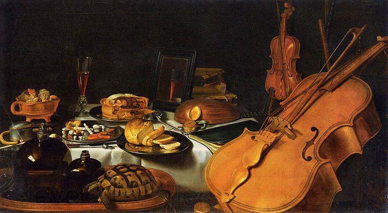 unknow artist Still-Life with Musical Instruments France oil painting art